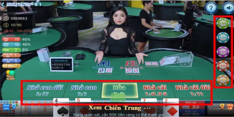 Baccarat cung cấp đa dạng cửa cược cho người dùng thử sức